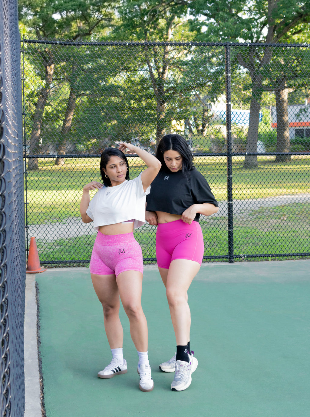 KM’ Cropped T-Shirt Oversized
