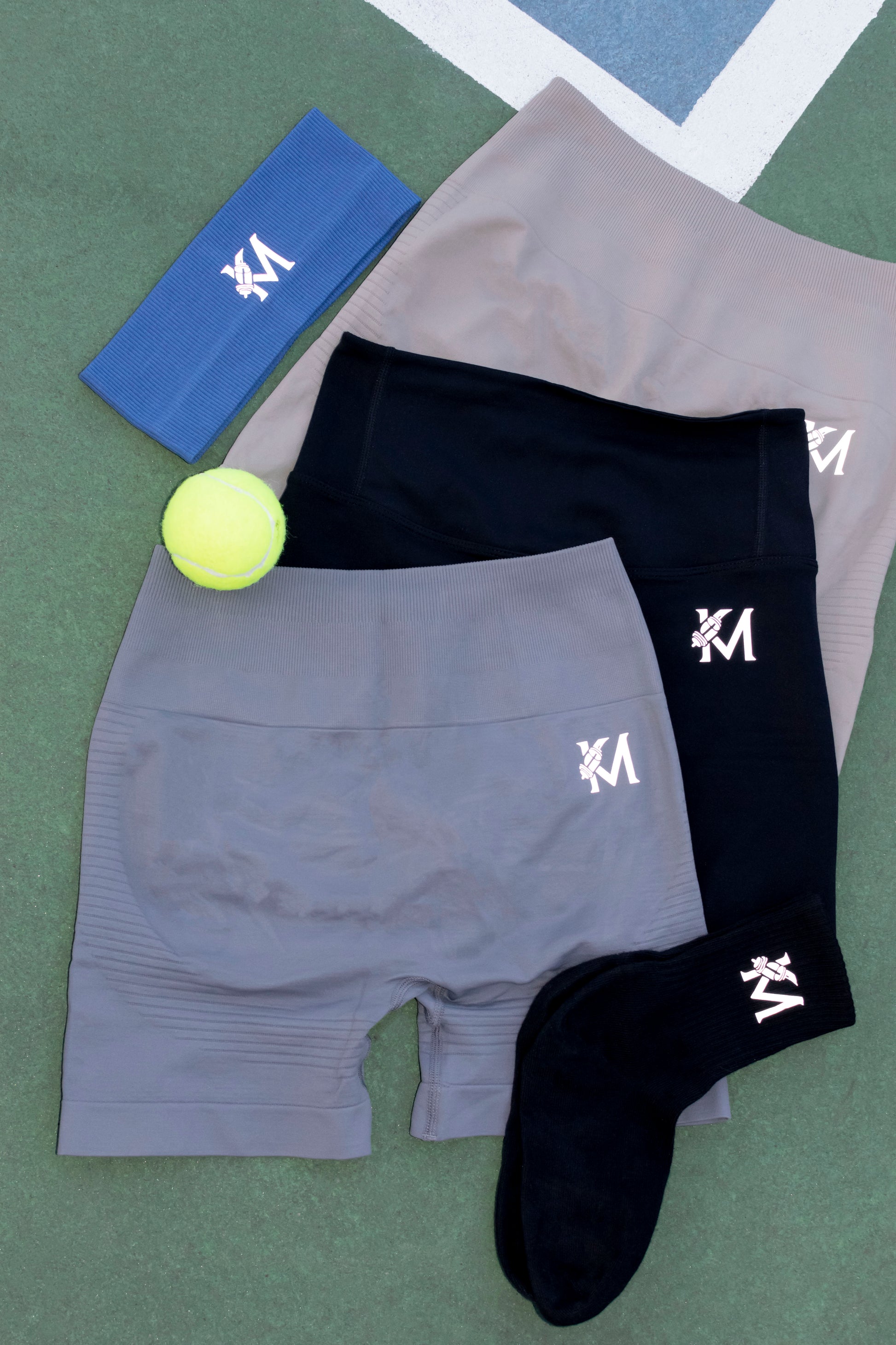 KM’ High-Waisted Shorts