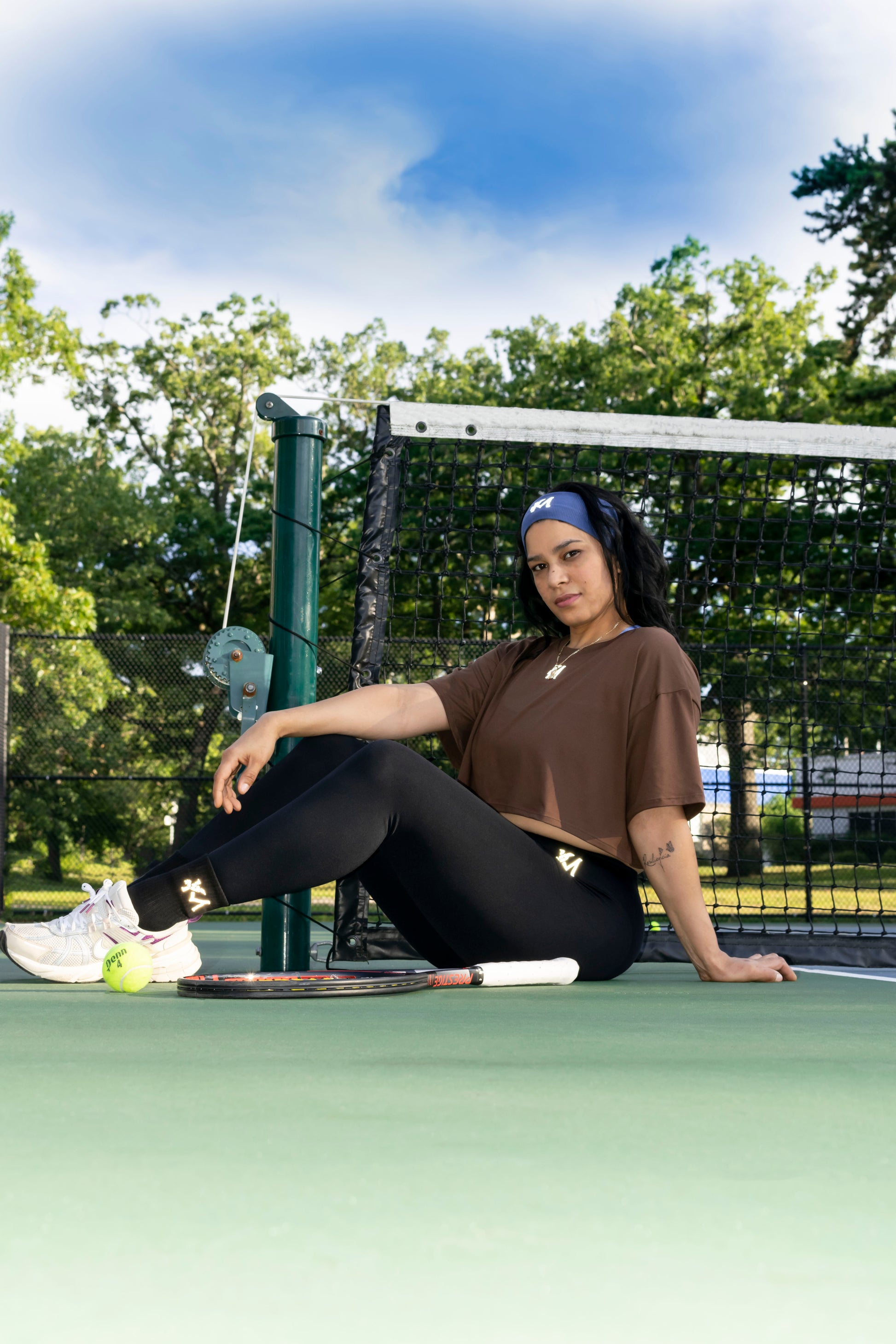 KM’ Cropped T-Shirt Oversized